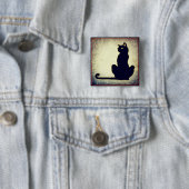 黒猫ハロウィンボタン 缶バッジ (インサイチュ)