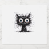 黒猫ハロウィン仮装パーティーおもしろい怖い猫 スパークリングワインラベル (シングルラベル)