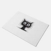 黒猫ハロウィン仮装パーティーおもしろい怖い猫 ドアマット (アングル)