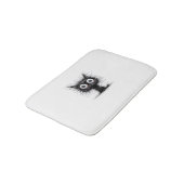 黒猫ハロウィン仮装パーティーおもしろい怖い猫 バスマット (アングル)
