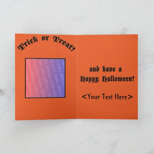 黒猫ハロウィン カード (内部)