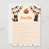 黒猫ハロウィン ダジャレカード 招待状 (正面)