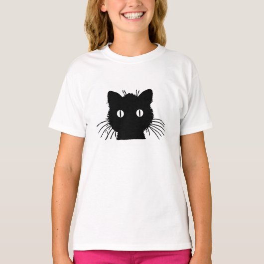黒猫ハロウィン Tシャツ (正面)
