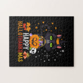 黒猫ハロウィーンとメリークリスマス ジグソーパズル (横)