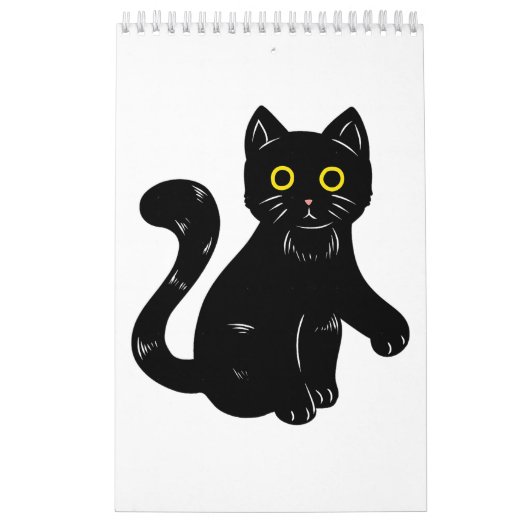 黒猫ハロウィーンの子供 カレンダー (カバー)