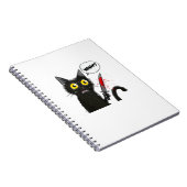 黒猫ハロウィーンの衣装おもしろい猫好き ノートブック (右側)