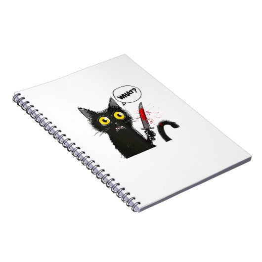 黒猫ハロウィーンの衣装おもしろい猫好き ノートブック (右側)