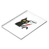 黒猫ハロウィーンの衣装おもしろい猫好き ノートブック (左側)