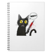 黒猫ハロウィーンの衣装おもしろい猫好き ノートブック (正面)