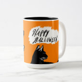 黒猫ハロウィーンカップ ツートーンマグカップ (正面右)