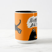 黒猫ハロウィーンカップ ツートーンマグカップ (中央)