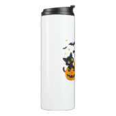 黒猫ハロウィーンカボチャ不気味ナイト タンブラー (回転左)