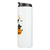 黒猫ハロウィーンカボチャ不気味ナイト タンブラー (回転右)