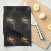 黒猫🙀ハロウィーン🎃キッチンタオル キッチンタオル (四つ折り)