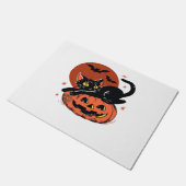 黒猫ハロウィーンクラシックTシャツ ドアマット (アングル)