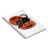 黒猫ハロウィーンクラシックTシャツ ノートブック (右側)