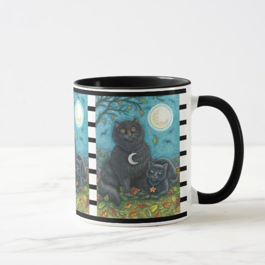 黒猫ハロウィーンコンボマグカップとパイワケット マグカップ (右)