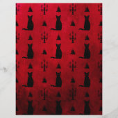 黒猫ハロウィーンスクラップブック紙 (正面)