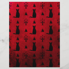 黒猫ハロウィーンスクラップブック紙