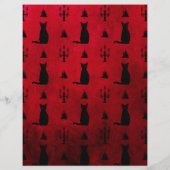 黒猫ハロウィーンスクラップブック紙 (裏面)