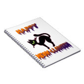 黒猫ハロウィーンパンプキンハロウィーン ノートブック (右側)
