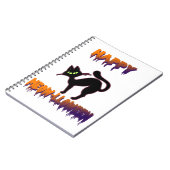 黒猫ハロウィーンパンプキンハロウィーン ノートブック (左側)