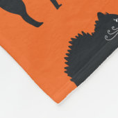 黒猫ハロウィーンブランケット フリースブランケット (角)