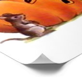 黒猫ハロウィーンポスタープリント ポスター (角)