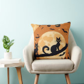 黒猫ハロウィーン猫、ハロウィーン、黒猫。 クッション (椅子)