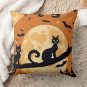 黒猫ハロウィーン猫、ハロウィーン、黒猫。 クッション (ブランケット)