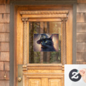 黒猫ハロウィーン ウィンドウサイン (ホームデコレーション)