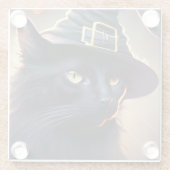 黒猫ハロウィーン ガラスコースター (裏面)