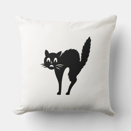 黒猫ハロウィーン クッション (正面)