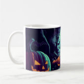 黒猫ハロウィーン コーヒーマグカップ (左)