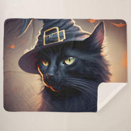 黒猫ハロウィーン シェルパブランケット