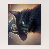 黒猫ハロウィーン ジグソーパズル (縦)