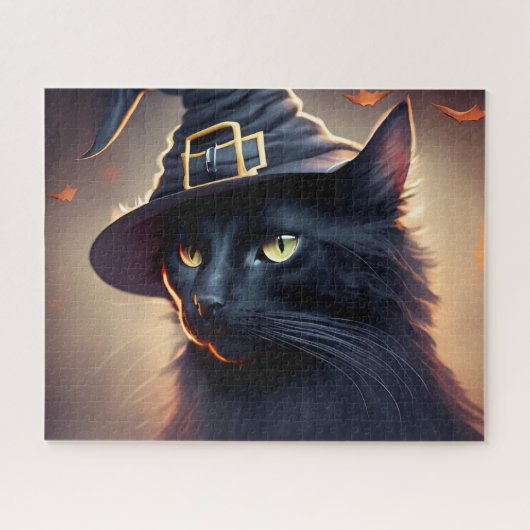黒猫ハロウィーン ジグソーパズル (横)