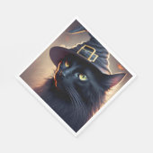 黒猫ハロウィーン スタンダードランチョンナプキン (角)