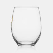 黒猫ハロウィーン ステムなしワイングラス (左)