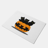 黒猫ハロウィーン ドアマット (アングル)