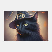 黒猫ハロウィーン ドアマット (正面)