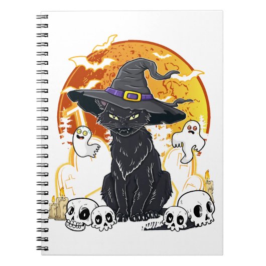 黒猫ハロウィーン ノートブック (正面)