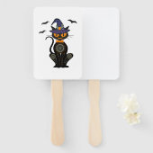 黒猫ハロウィーン ハンドファン (正面&裏面)