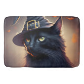 黒猫ハロウィーン バスマット (正面)