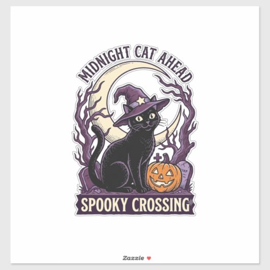 黒猫ハロウィーン ビンテージ風彫刻 かぼちゃ猫  シール (シート)
