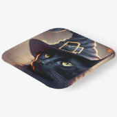 黒猫ハロウィーン ペーパープレート (傾斜あり)