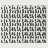 黒猫ハロウィーン ラッピングペーパー (フラット)