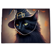 黒猫ハロウィーン ラージペーパーバッグ (正面)