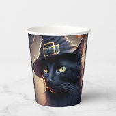 黒猫ハロウィーン 紙コップ (裏面)