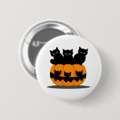 黒猫ハロウィーン 缶バッジ (正面&裏面)